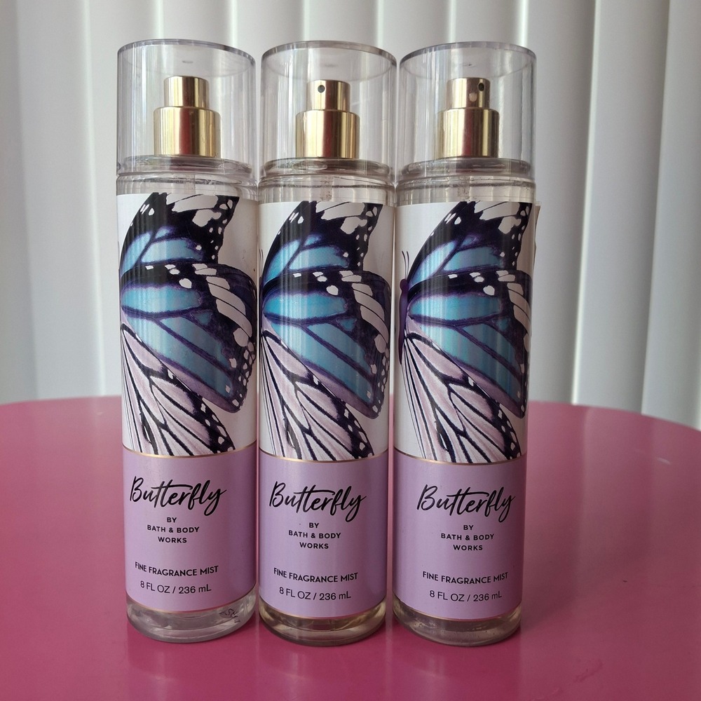 Bath & Body Works BUTTERFLY Fine Fragrance Mist 8 fl oz Set of 3